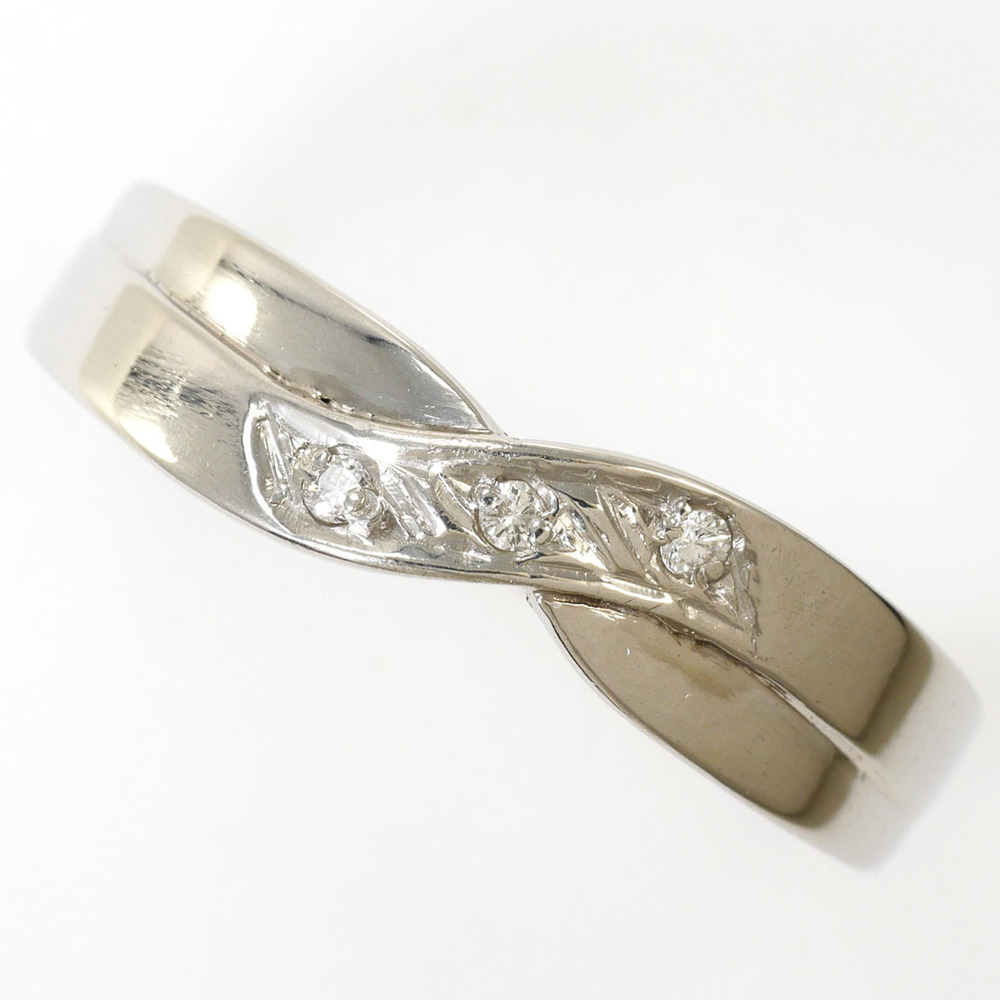 VINTAGE Silver Diamond Ring